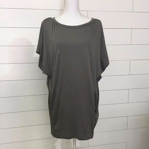 Kai-aakman Knit Dress / Tunic, Olive Gray Color